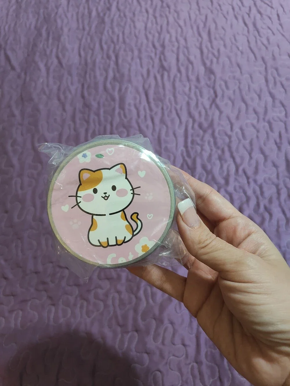 Cat Makeup Brush Cleaner Sponge With Lid Reusable Dry Brush Cleaning Tool NWT